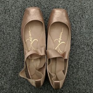 Jessica Simpson Gold Ballet Slippers